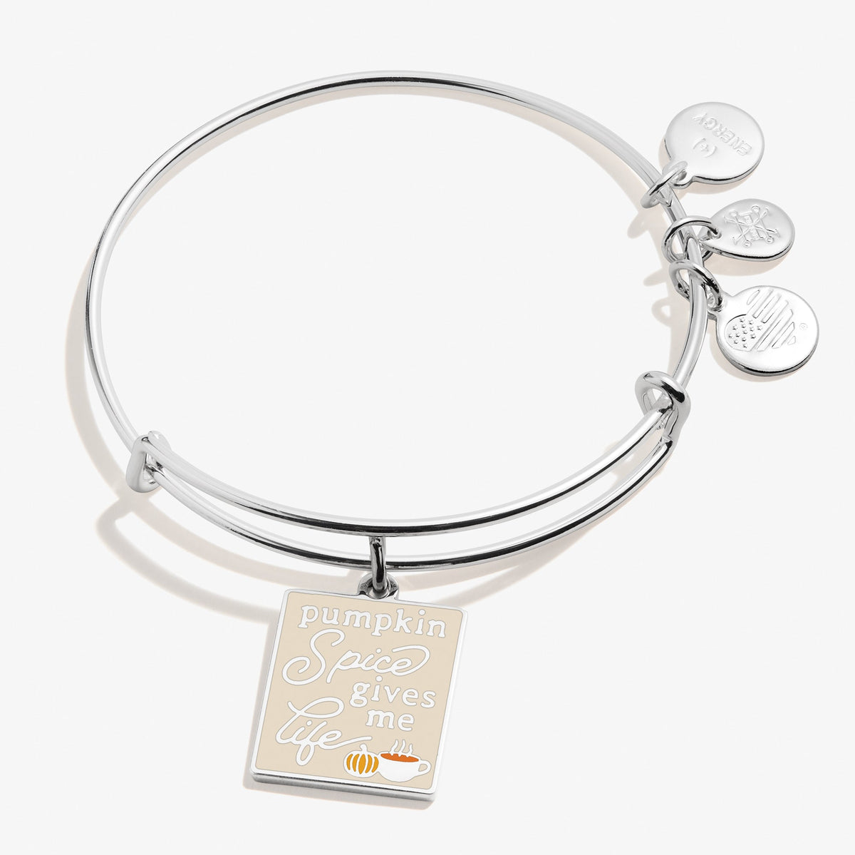 Alex and Ani Pumpkin Spice Gives Me Life' Charm Bangle Bracelet