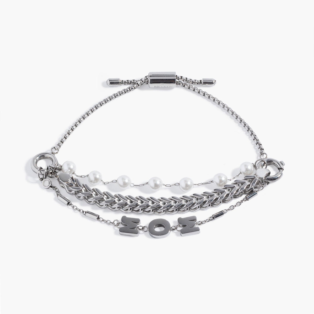 Alex and Ani Stranded Pearl Mom Bracelet​