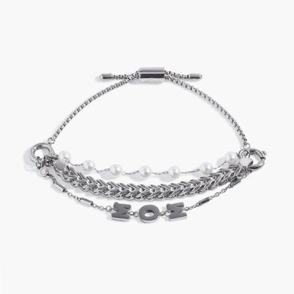 Alex and Ani Stranded Pearl Mom Bracelet​