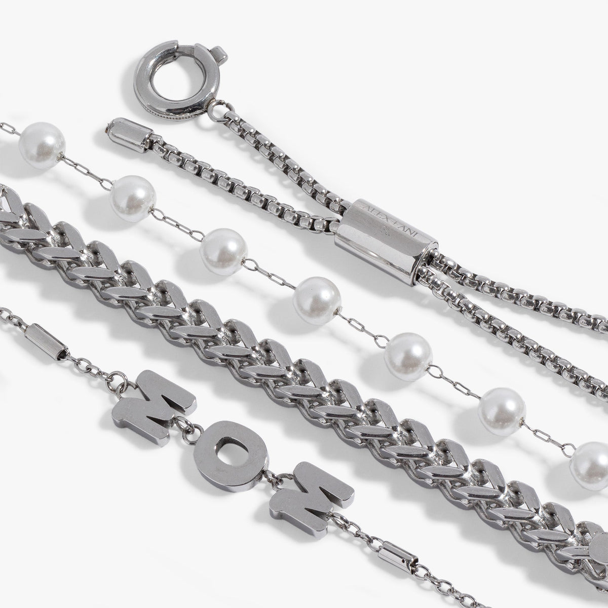 Alex and Ani Stranded Pearl Mom Bracelet​