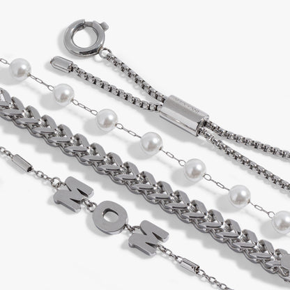 Alex and Ani Stranded Pearl Mom Bracelet​