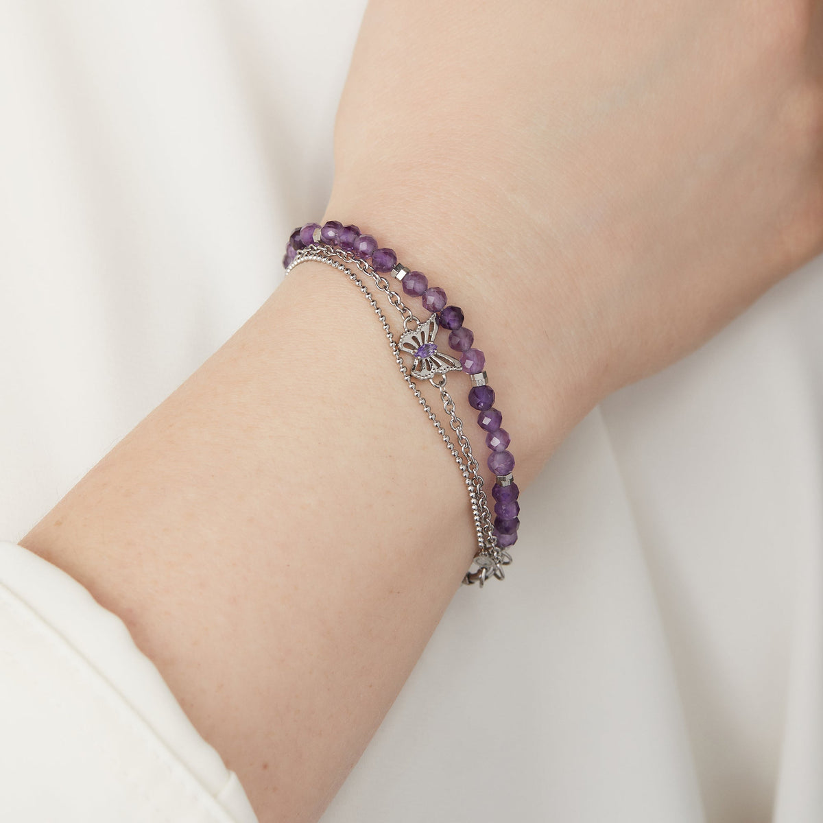 Alex and Ani Stranded Butterfly Bracelet Set