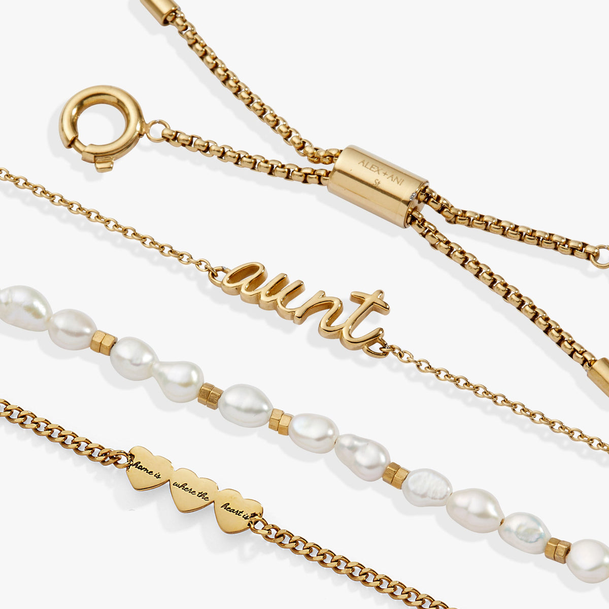 Alex and Ani “Home is where the heart is” Aunt Stranded Bracelet
