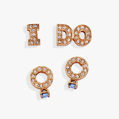 Alex and Ani Bridal “I Do” Duo Stud Earring Set