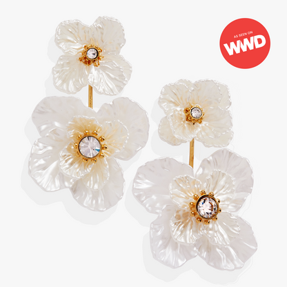 Alex and Ani New York Botanical Garden Poppy Statement Earrings