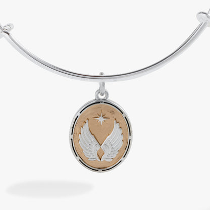 Alex and Ani Two-Tone Guardian Angel Bangle
