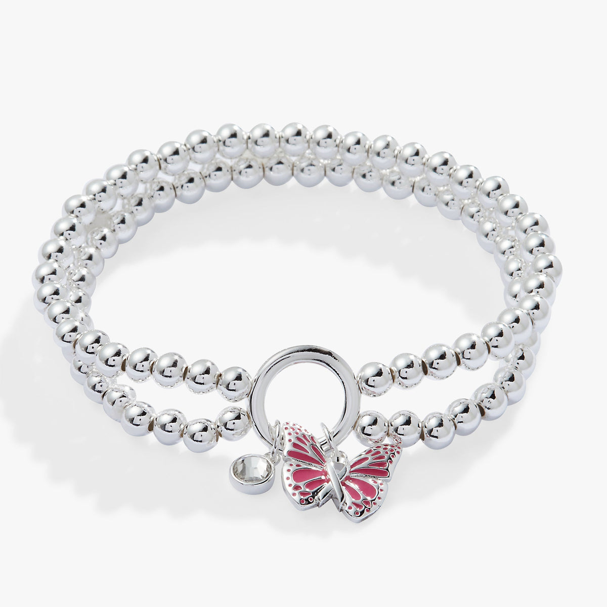 Alex and Ani Breast Cancer Awareness Butterfly Stretch Bracelet