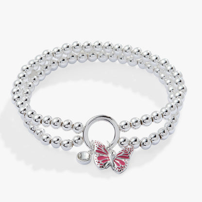 Alex and Ani Breast Cancer Awareness Butterfly Stretch Bracelet
