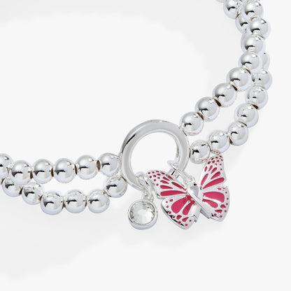 Alex and Ani Breast Cancer Awareness Butterfly Stretch Bracelet