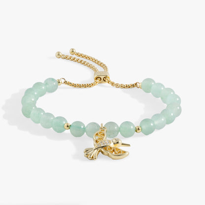 Alex and Ani Hummingbird Gemstone Bolo Bracelet