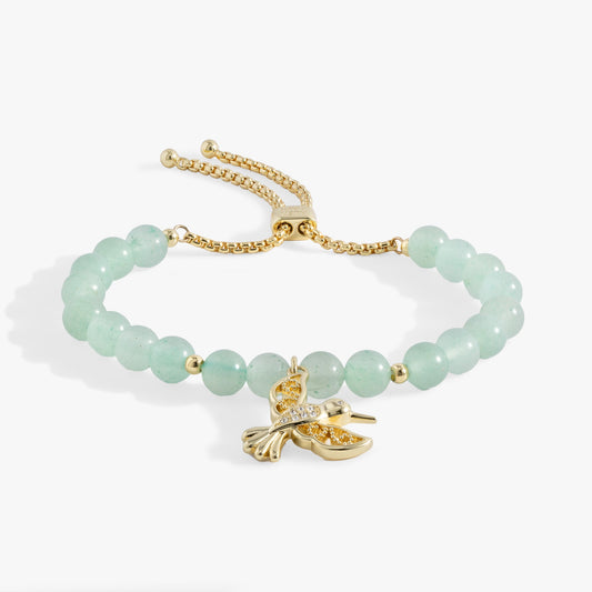 Alex and Ani Hummingbird Gemstone Bolo Bracelet