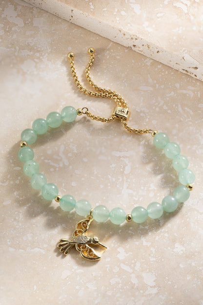 Alex and Ani Hummingbird Gemstone Bolo Bracelet
