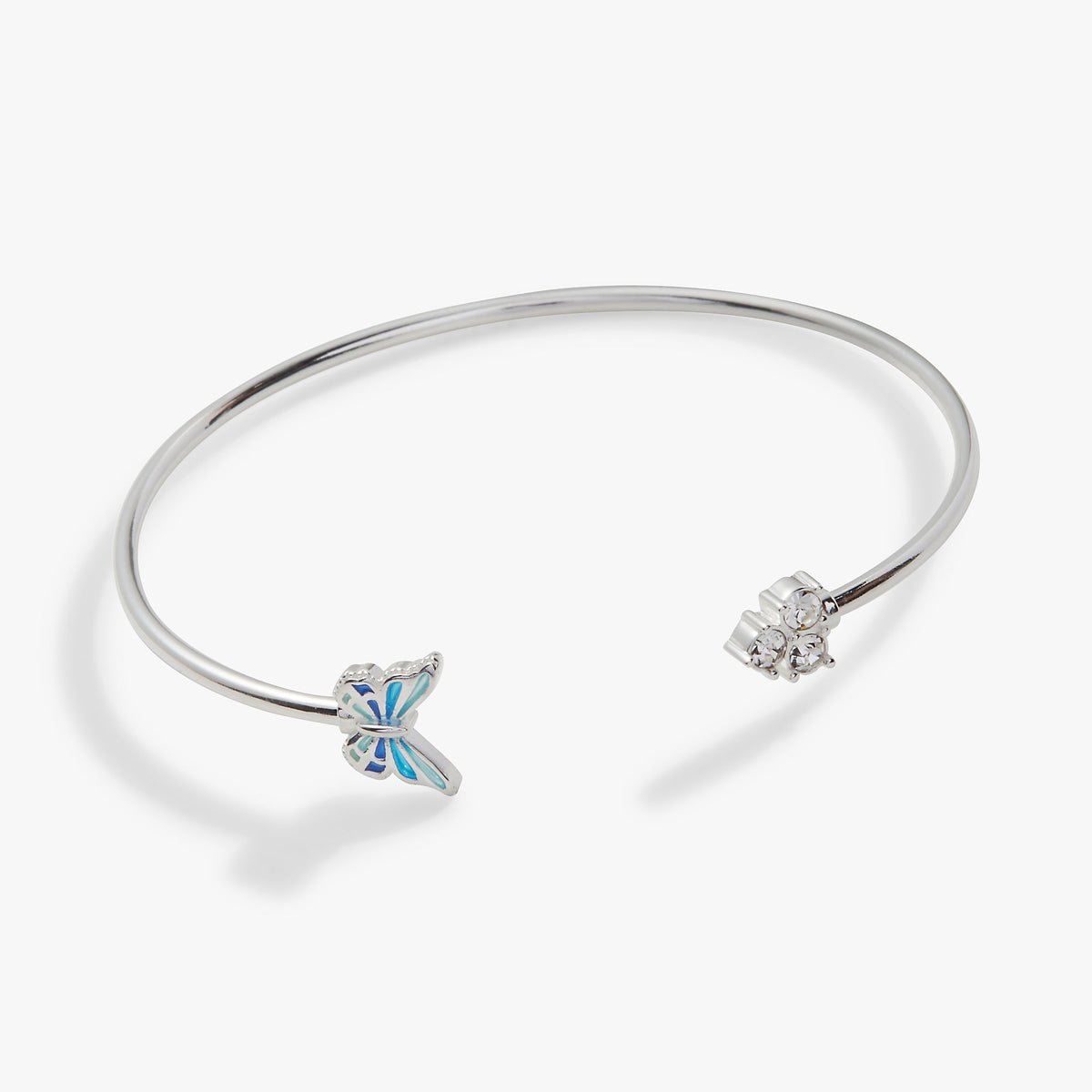 Alex and Ani Butterfly + Crystal Flex Cuff Bracelet | April Butterfly