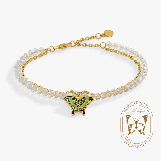 Alex and Ani Emerald Swallowtail Butterfly Charm Bracelet