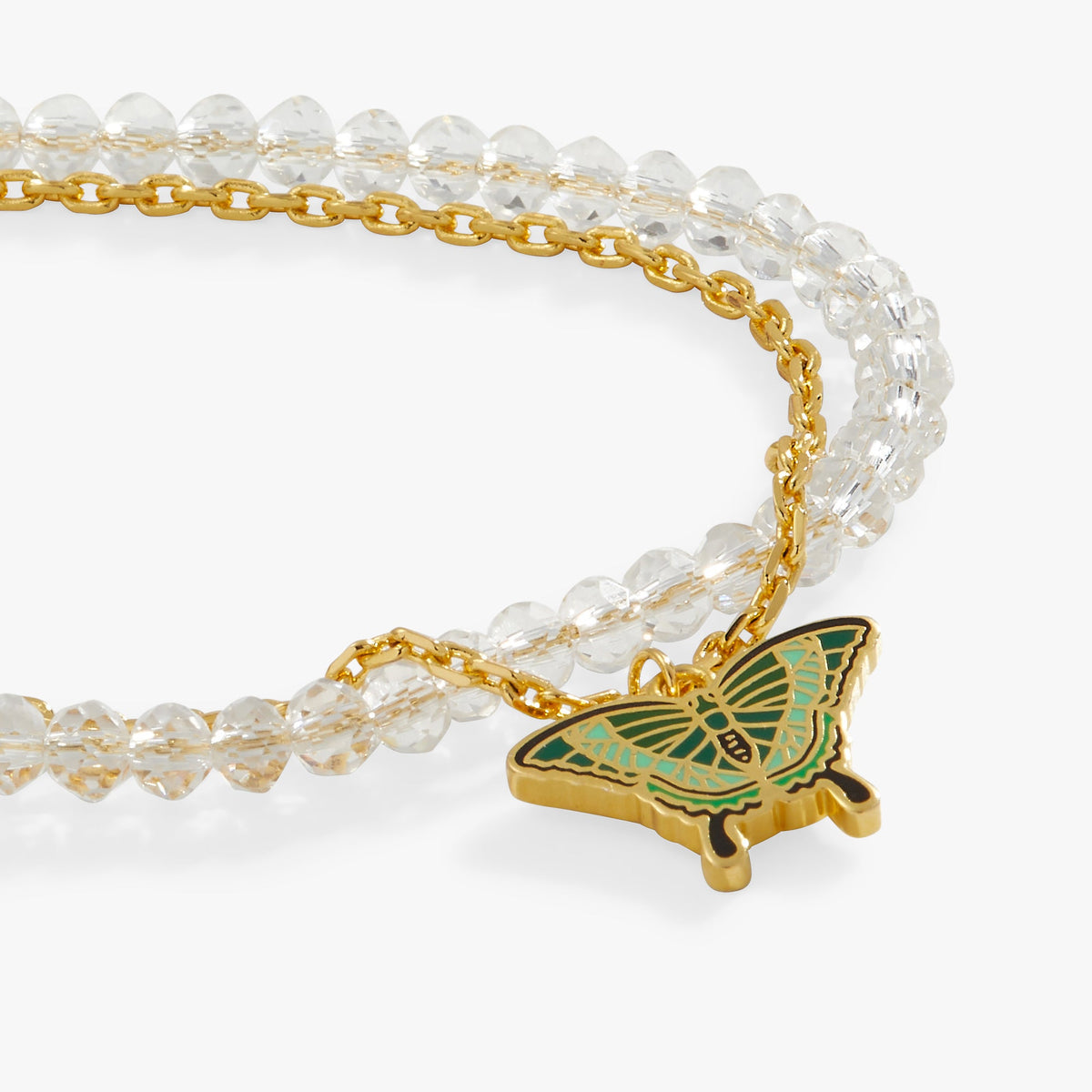 Alex and Ani Emerald Swallowtail Butterfly Charm Bracelet