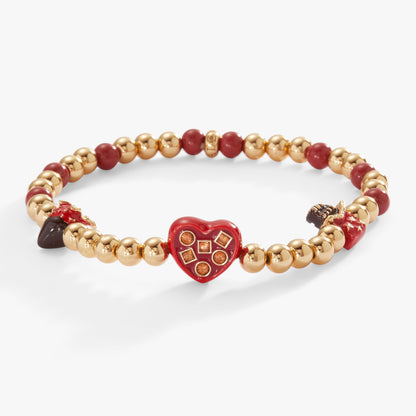 Alex and Ani ”Chocolate Is My Love Language” Stretch Bracelet