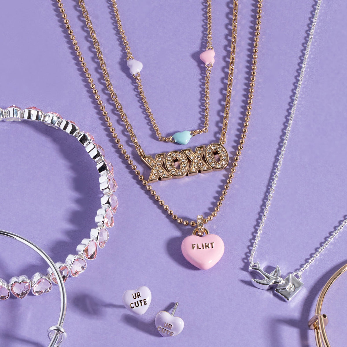 Alex and Ani Sweet Hearts necklace- 3 strand