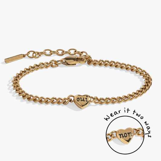 Alex and Ani Oui/Non Heart Inline Bracelet