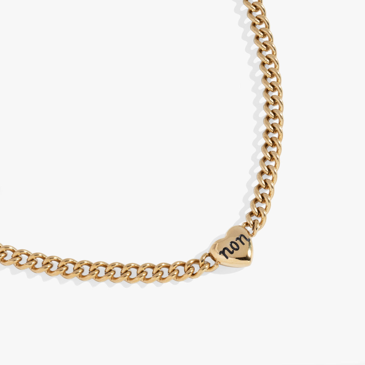 Alex and Ani Engraved French 'Oui' & 'Non' Reversible Heart Necklace