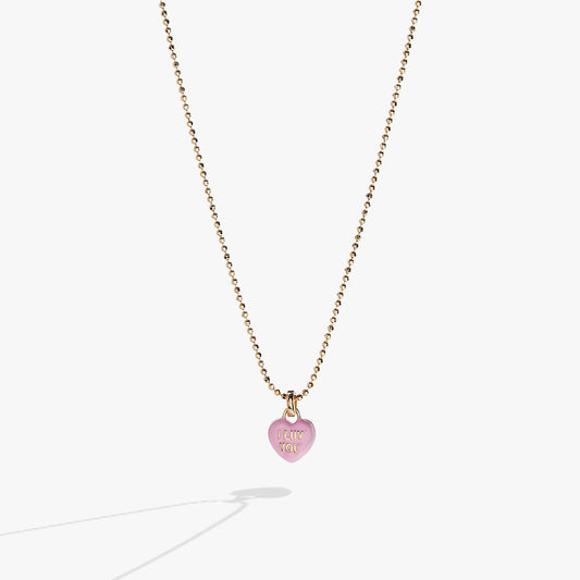 Alex and Ani Sweethearts Tough Questions-neck I luv you