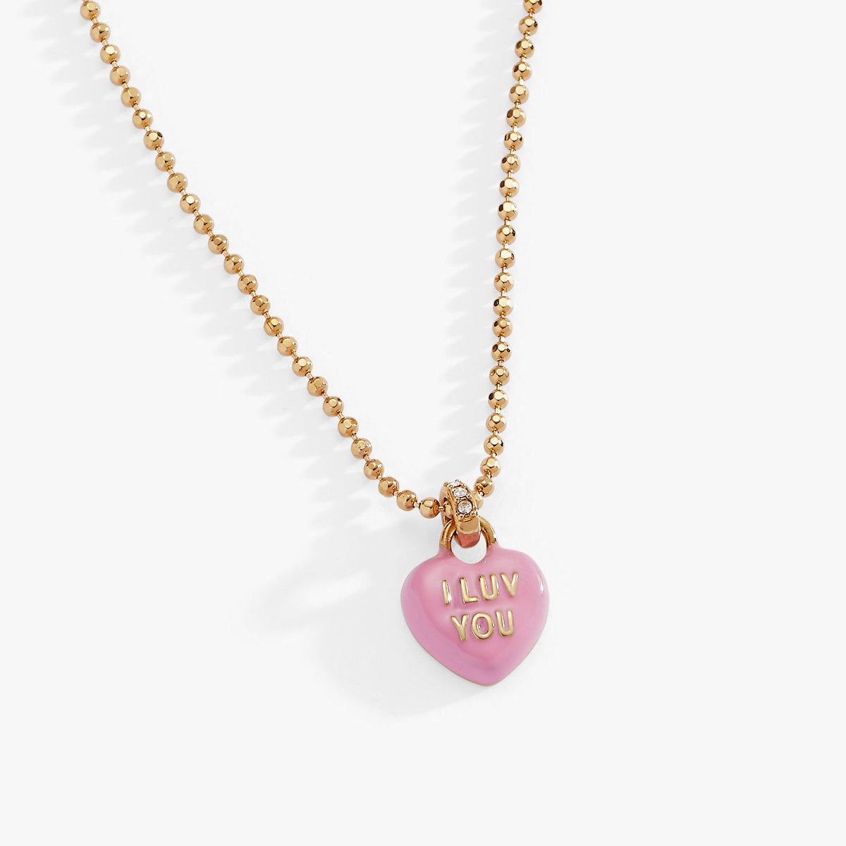 Alex and Ani Sweethearts Tough Questions-neck I luv you