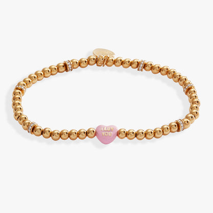 Alex and Ani Sweet Hearts Tough Questions-stretch I luv you