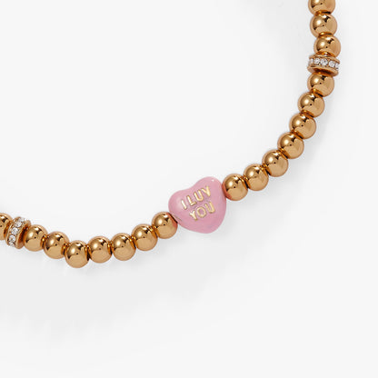 Alex and Ani Sweet Hearts Tough Questions-stretch I luv you
