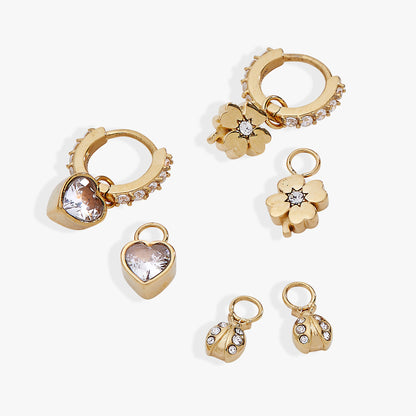 Alex and Ani Love & Luck Interchangeable Huggie Set of 4
