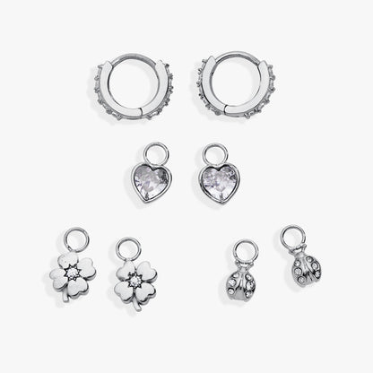 Alex and Ani Love & Luck Interchangeable Huggie Set of 4