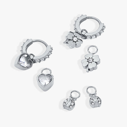 Alex and Ani Love & Luck Interchangeable Huggie Set of 4