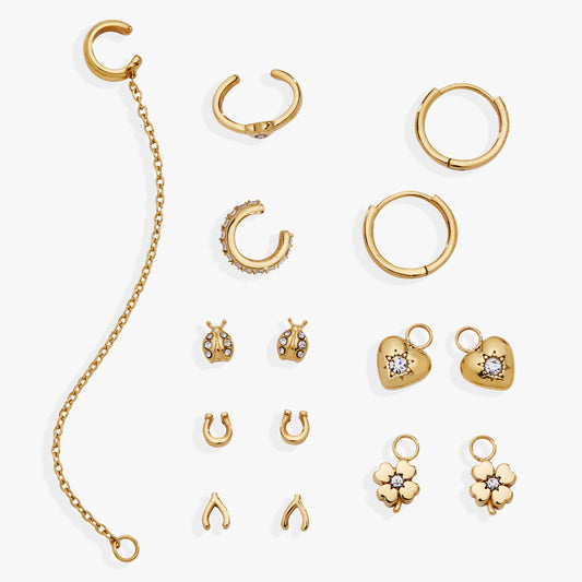 Alex and Ani 9 Pc Love & Luck Earring Set