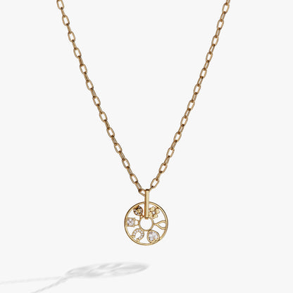 Alex and Ani Love and Luck Wheel Charm Necklace