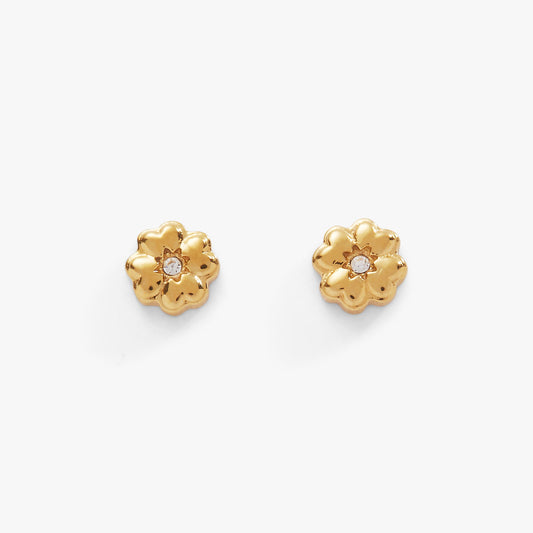 Alex and Ani Four-Leaf Clover Mini Stud Earrings