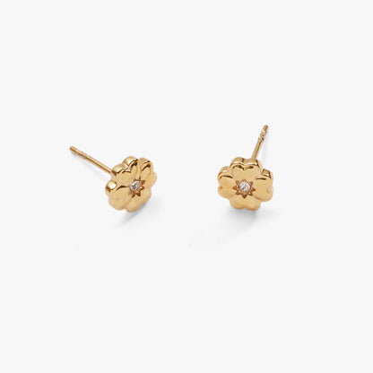 Alex and Ani Four-Leaf Clover Mini Stud Earrings