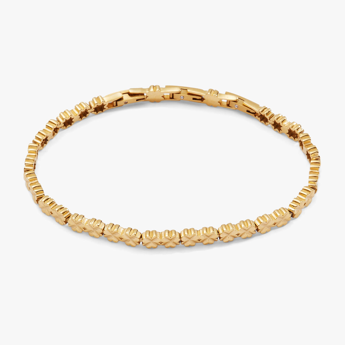 Alex and Ani Lucky Clover Charm Tennis Bracelet