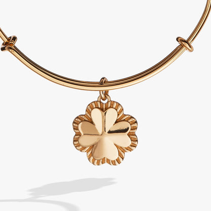 Alex and Ani Four-Leaf Clover Charm Bangle
