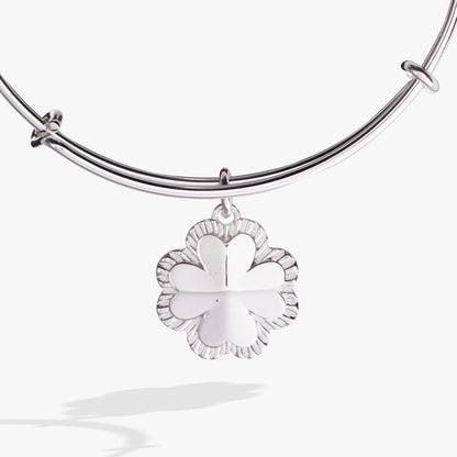 Alex and Ani Four-Leaf Clover Charm Bangle