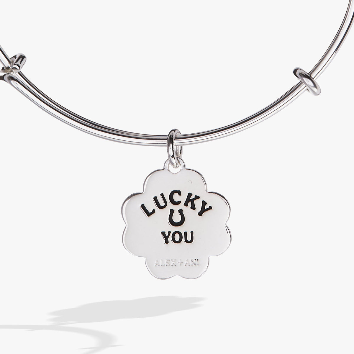 Alex and Ani Four-Leaf Clover Charm Bangle