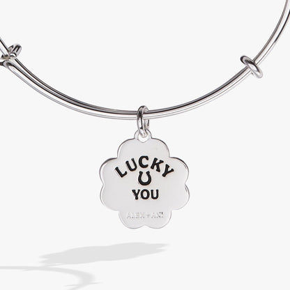 Alex and Ani Four-Leaf Clover Charm Bangle