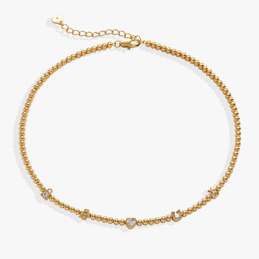 Alex and Ani Love and Luck Tennis Necklace
