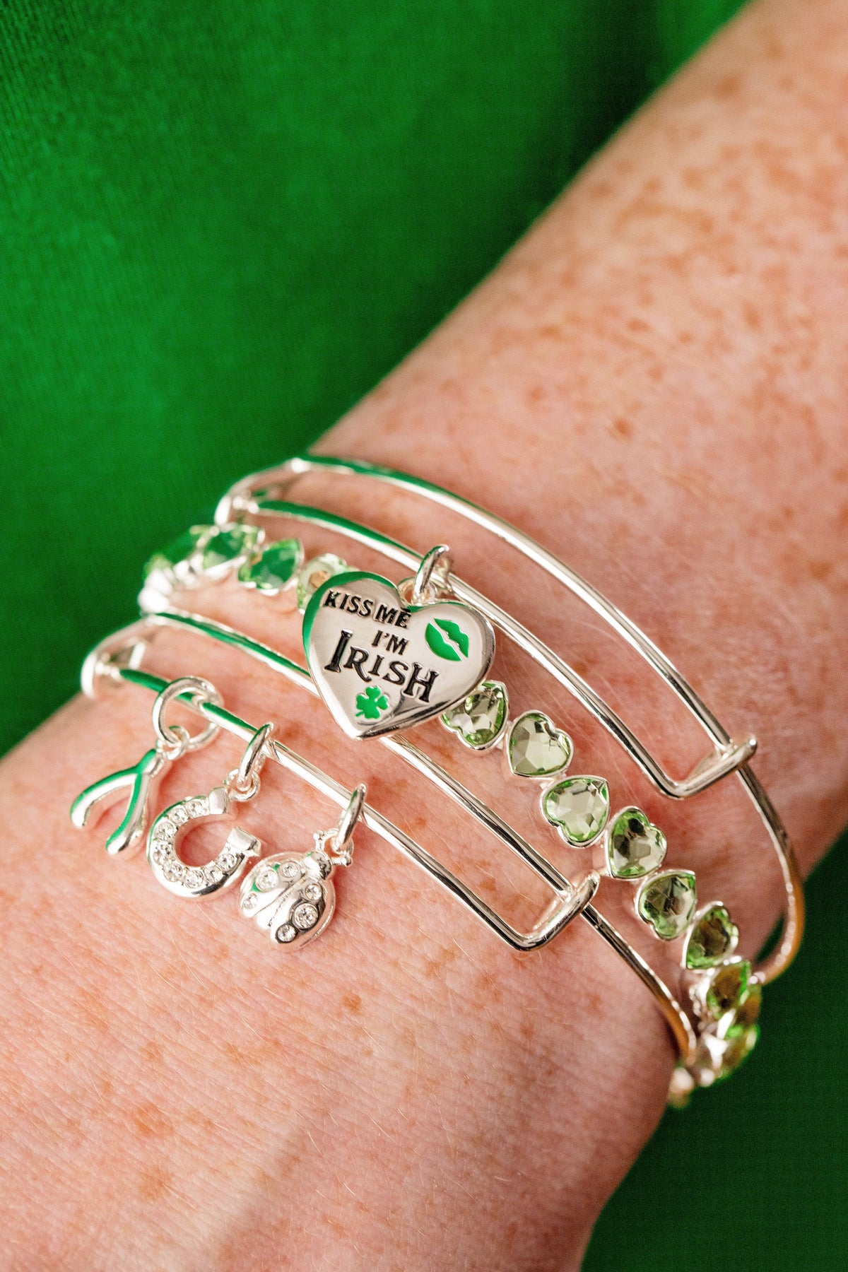 Alex and Ani “Kiss Me I’m Irish” Charm Bangle