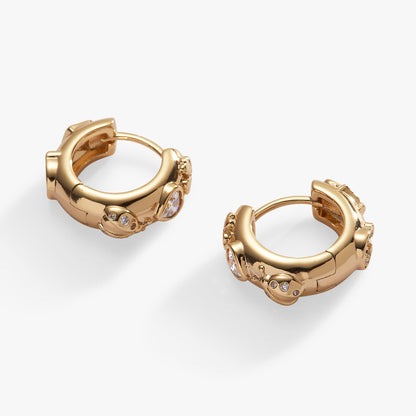 Alex and Ani Love and Luck Huggie Hoops