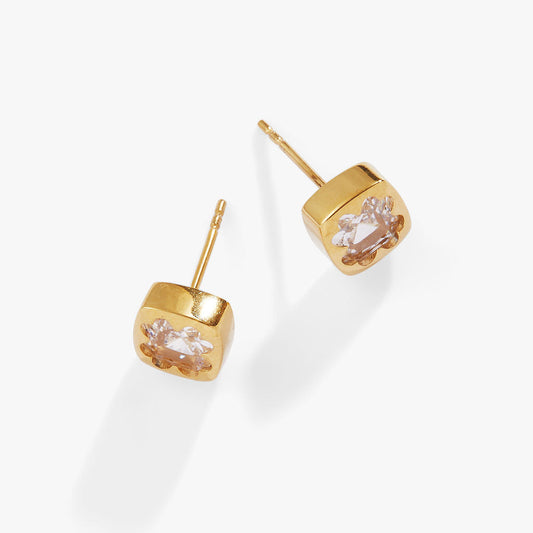 Alex and Ani Crystal Clover Mini Stud Earrings