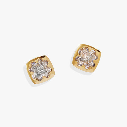 Alex and Ani Crystal Clover Mini Stud Earrings