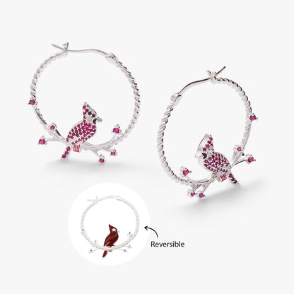 Alex and Ani Cardinal Hoop Earrings