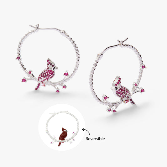Alex and Ani Cardinal Hoop Earrings
