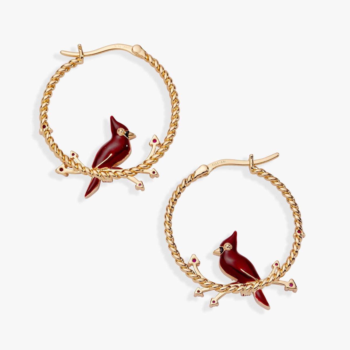 Alex and Ani Cardinal Hoop Earrings