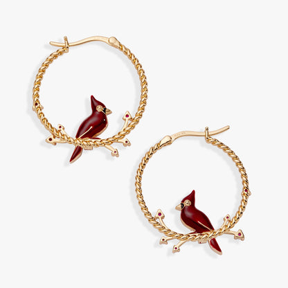 Alex and Ani Cardinal Hoop Earrings