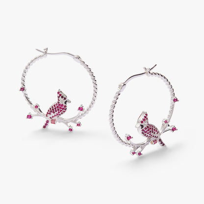 Alex and Ani Cardinal Hoop Earrings