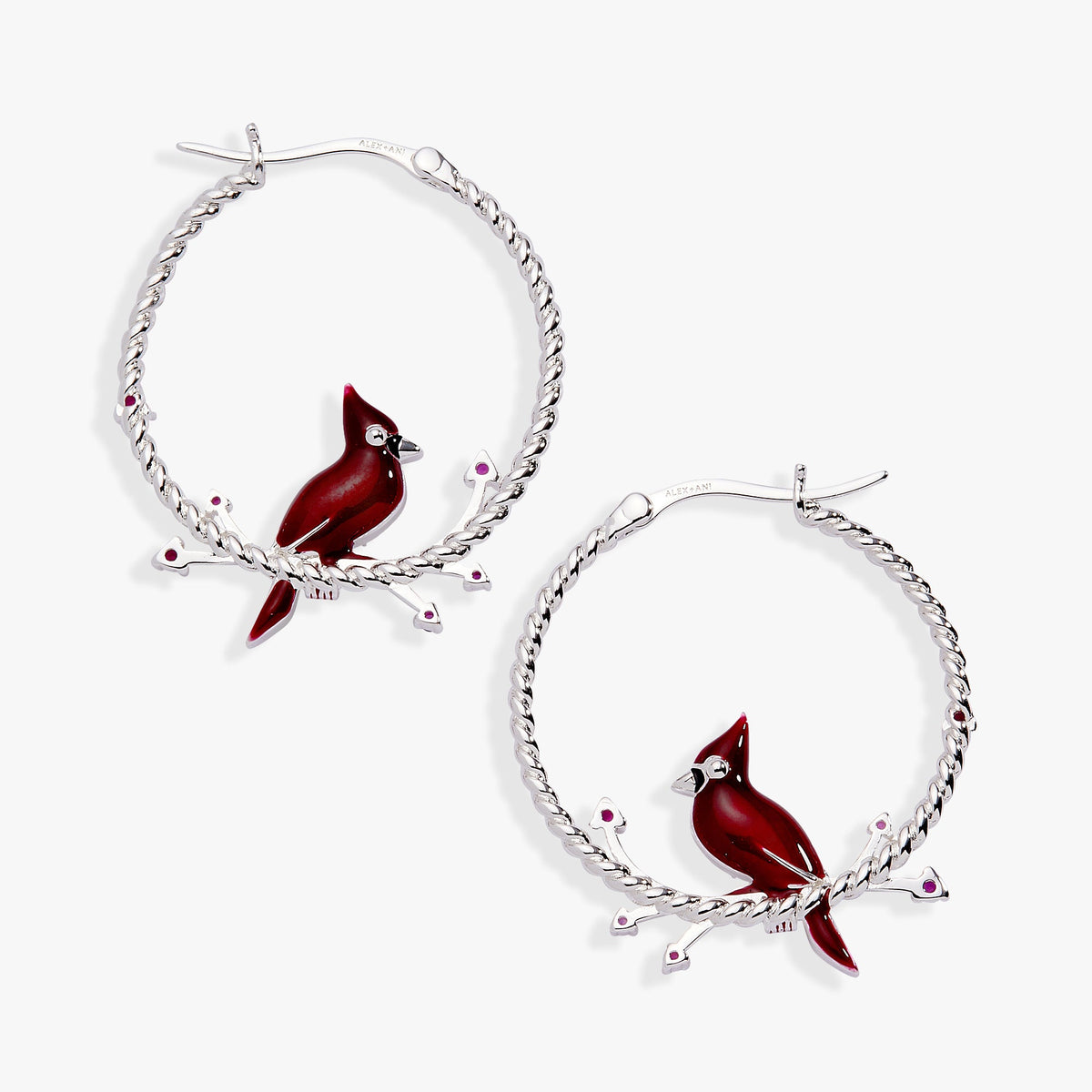 Alex and Ani Cardinal Hoop Earrings